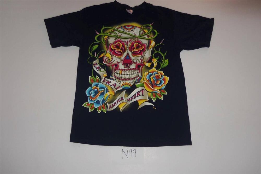 Le Vrai Amour Meurt TShirt Size Medium True Love Dies -0214N99